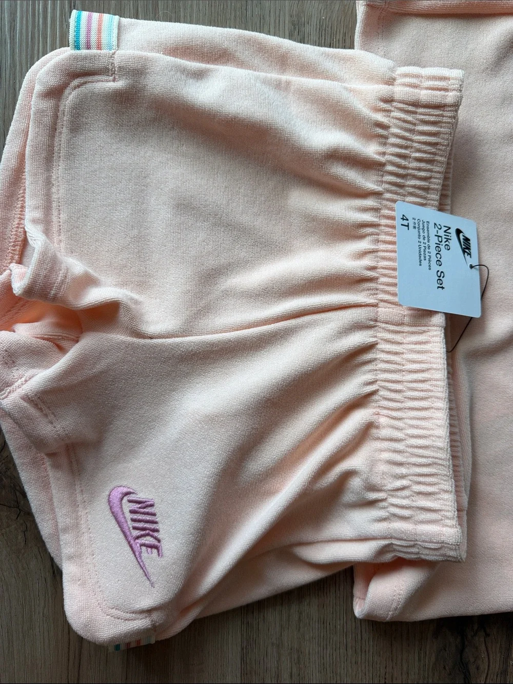 Nike Peach Girls' 2-Piece Tee & Shorts Set